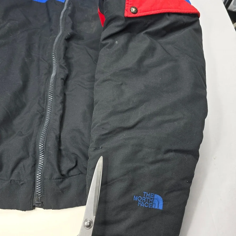 The North Face Colorblock Puffer Jacket Blue‎ Red Black Zip Up Insulated XL USA